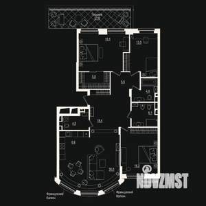 4-к квартира, вторичка, 143м2, 2/8 этаж