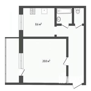 1-к квартира, вторичка, 40м2, 3/12 этаж