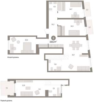 3-к квартира, вторичка, 150м2, 3/9 этаж