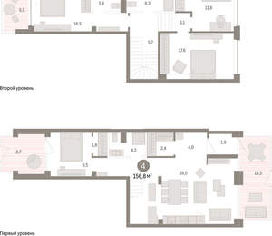 4-к квартира, вторичка, 157м2, 1/8 этаж