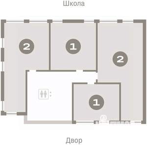 2-к квартира, вторичка, 65м2, 7/25 этаж