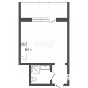 Студия квартира, вторичка, 17м2, 4/5 этаж