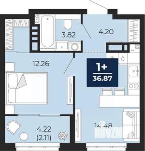 1-к квартира, вторичка, 37м2, 11/14 этаж