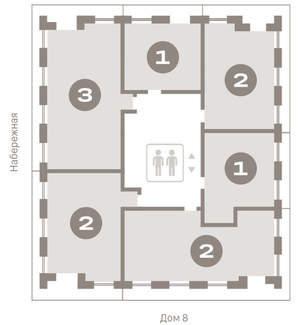 2-к квартира, вторичка, 76м2, 8/9 этаж