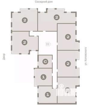 1-к квартира, вторичка, 48м2, 3/16 этаж
