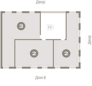 2-к квартира, вторичка, 68м2, 3/16 этаж