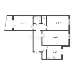 3-к квартира, вторичка, 67м2, 9/9 этаж