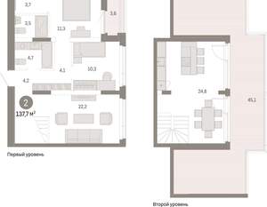 2-к квартира, вторичка, 138м2, 8/25 этаж
