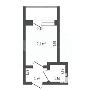 Студия квартира, вторичка, 14м2, 7/8 этаж