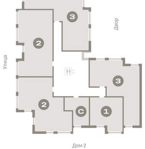 2-к квартира, вторичка, 91м2, 9/25 этаж