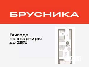 Студия квартира, вторичка, 26м2, 6/10 этаж