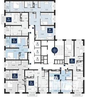 3-к квартира, вторичка, 87м2, 9/17 этаж