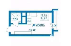 Студия квартира, сданный дом, 20м2, 10/20 этаж