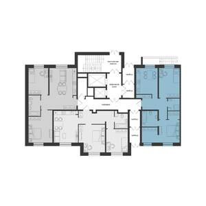 2-к квартира, строящийся дом, 66м2, 1/23 этаж