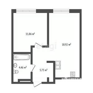 1-к квартира, вторичка, 41м2, 11/13 этаж