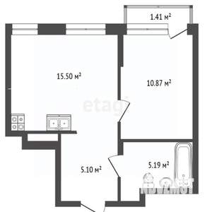 1-к квартира, сданный дом, 37м2, 5/16 этаж