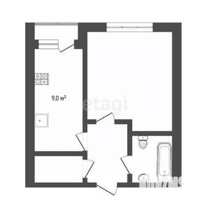 1-к квартира, вторичка, 35м2, 3/9 этаж