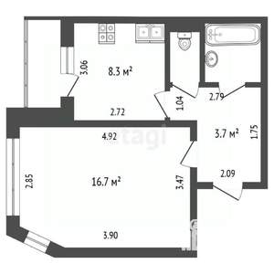 1-к квартира, вторичка, 37м2, 3/10 этаж