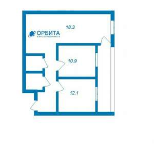 2-к квартира, вторичка, 64м2, 3/19 этаж