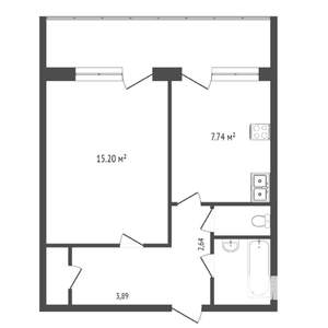 1-к квартира, вторичка, 33м2, 3/9 этаж