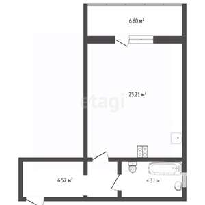 Студия квартира, вторичка, 36м2, 7/10 этаж