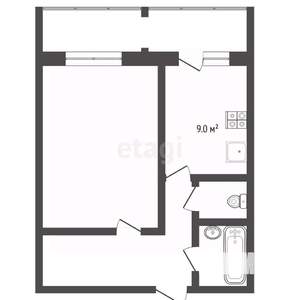 1-к квартира, вторичка, 36м2, 8/10 этаж