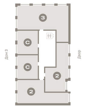 3-к квартира, вторичка, 95м2, 2/8 этаж