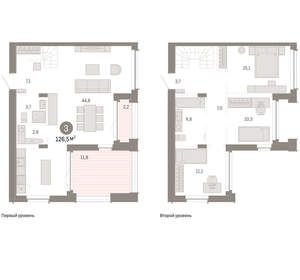 3-к квартира, вторичка, 127м2, 16/16 этаж