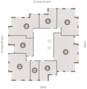 2-к квартира, вторичка, 78м2, 4/16 этаж