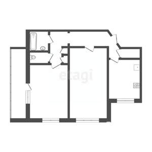 2-к квартира, вторичка, 54м2, 1/9 этаж