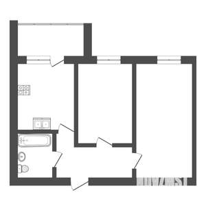 2-к квартира, вторичка, 52м2, 10/14 этаж