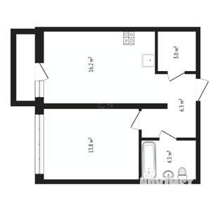 1-к квартира, вторичка, 47м2, 3/9 этаж