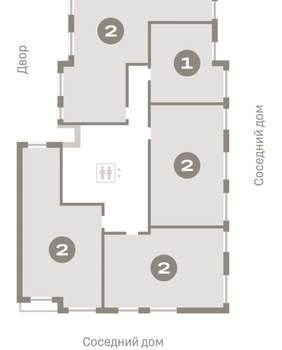 2-к квартира, вторичка, 68м2, 6/8 этаж
