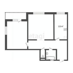 2-к квартира, вторичка, 57м2, 14/17 этаж