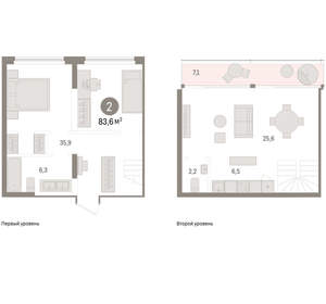 2-к квартира, вторичка, 84м2, 5/9 этаж