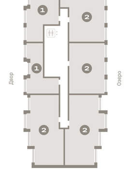 1-к квартира, вторичка, 43м2, 7/8 этаж