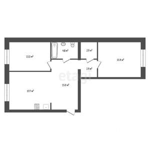 2-к квартира, вторичка, 73м2, 8/8 этаж