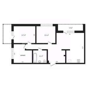 3-к квартира, вторичка, 77м2, 10/17 этаж