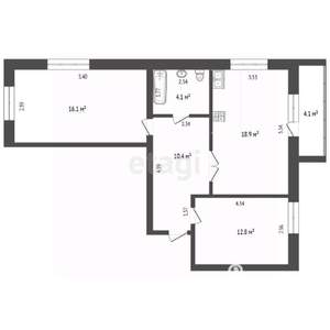 2-к квартира, вторичка, 62м2, 10/10 этаж