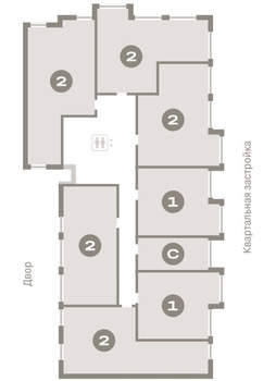 1-к квартира, вторичка, 61м2, 3/9 этаж