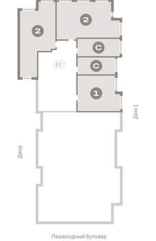 2-к квартира, вторичка, 70м2, 2/8 этаж