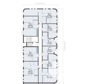 2-к квартира, вторичка, 62м2, 5/17 этаж