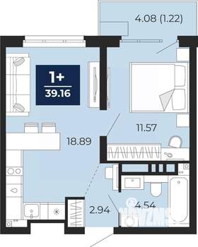 1-к квартира, вторичка, 39м2, 9/22 этаж