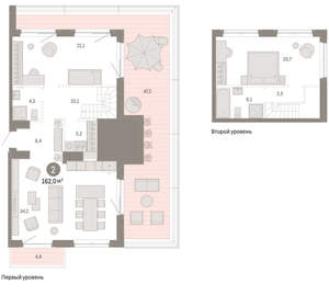 2-к квартира, вторичка, 162м2, 7/11 этаж