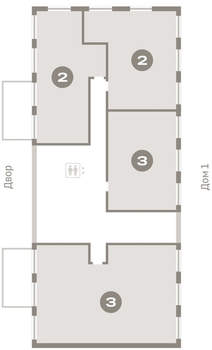 2-к квартира, вторичка, 64м2, 2/11 этаж