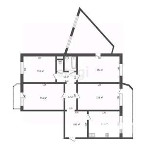 4-к квартира, вторичка, 110м2, 8/9 этаж