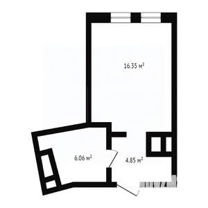 Студия квартира, вторичка, 27м2, 19/19 этаж