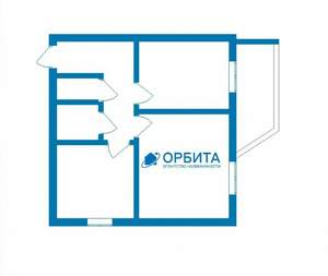1-к квартира, вторичка, 51м2, 9/10 этаж