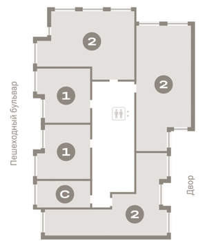 2-к квартира, вторичка, 80м2, 2/8 этаж