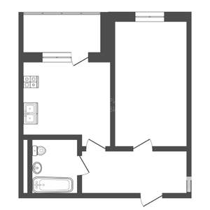 1-к квартира, вторичка, 49м2, 9/20 этаж